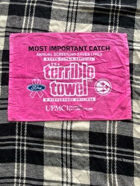 Pink Myron Cope's Official Breast Cancer Awareness Terrible Towel